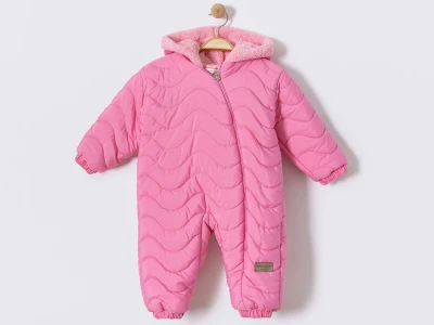 Toptan CRİSPY Kozmonot Çizgi Desenli Kız Bebe Mont  - Toptan Çocuk Giyim Beniz Kids