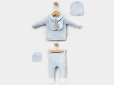Toptan CAYZEN Kravatlı Erkek Bebe 5li Set - Toptan Çocuk Giyim Beniz Kids