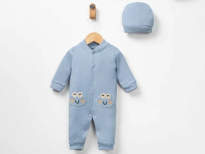 Kurbağa Desenli Erkek Bebe Pijama Takım