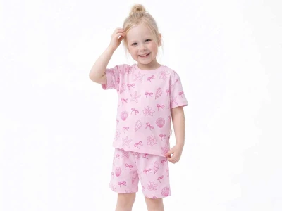 Kurdele Baskılı Kız Pijama Takım 