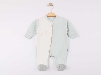 Kuş Baskılı Kız Bebe Tulum 