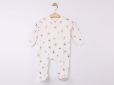 Kuzu Desenli Kız Bebe Tulum