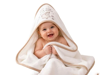 Toptan EKE BABY Kuzu Detay Bebek Havlu - Toptan Çocuk Giyim Beniz Kids