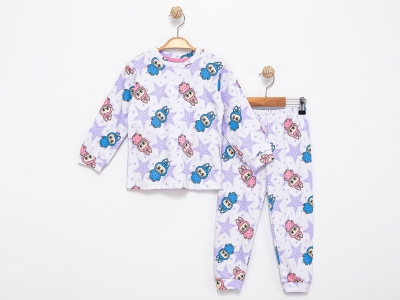 Labubu Desenli Kız Pijama Takım