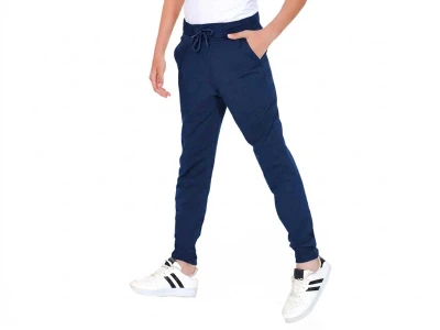 Lacivert Renk Lastikli Paça Unisex Okul Eşofman Tek Alt  