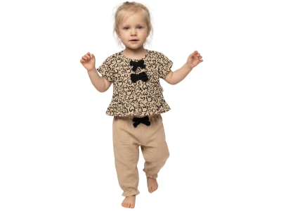 Leopar Desenli Bebe Kız Takım 