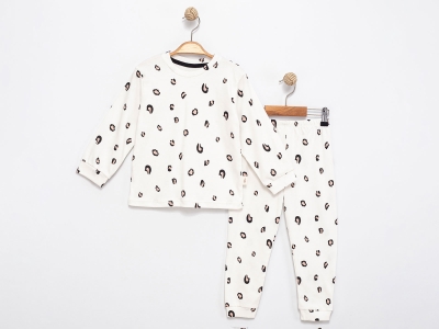 Leopar Desenli Kız Pijama Takım