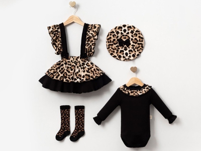 Leopar Desenli Romper