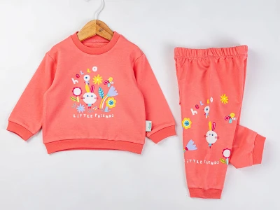 Toptan COMİX Little Friends Kız Bebek Takım - Toptan Çocuk Giyim Beniz Kids