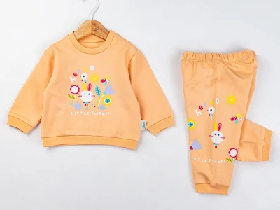 Toptan COMİX Little Friends Kız Bebek Takım BEJ - Beniz Bebe