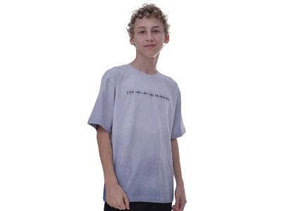 Live Baskılı Oversize Erkek Tişört