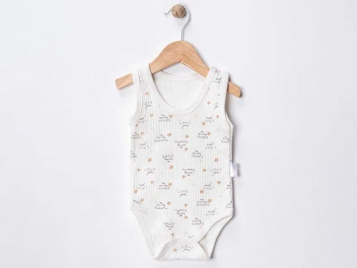 Love Baskılı Bebe Çıtçıtlı Badi