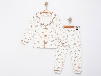 Love Desenli Kız Pijama Takım