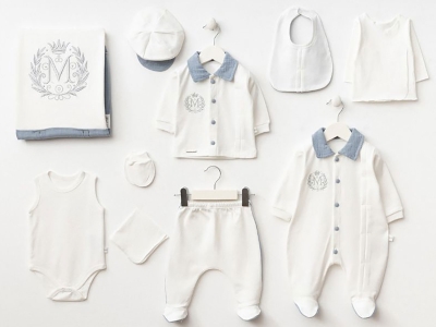 M Nakışlı  10lü Erkek Bebe Hastane Çıkışı Set