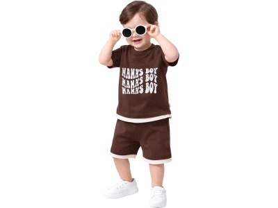 Mama's Boy Baskılı Erkek Bebe Takım