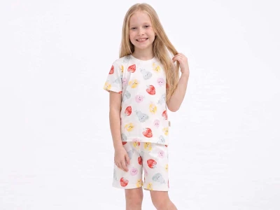 Meyve Desenli Kız Pijama Takım 