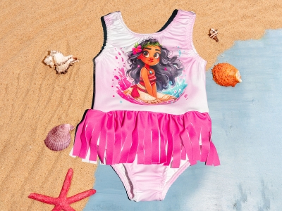 Moana Baskılı Kız Mayo