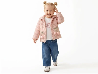 Toptan CANÖZ Montlu 3'lü Kız Bebek Takım - Toptan Çocuk Giyim Beniz Kids