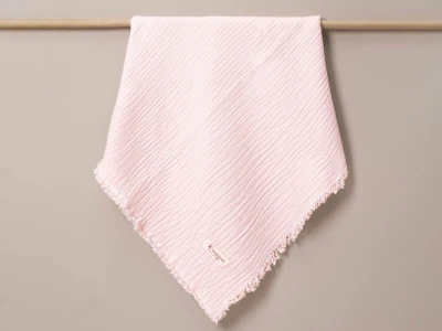Toptan CAYZEN Müslin Bebe Battaniye Pink - Beniz Bebe