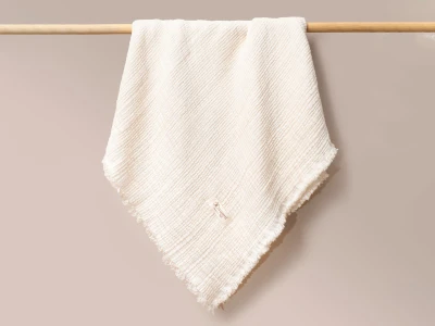 Toptan CAYZEN Müslin Bebe Battaniye Cream - Beniz Bebe