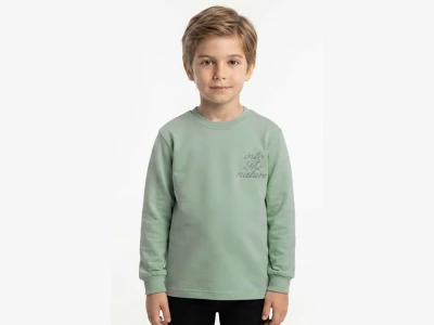 Toptan TANEM KİDS Nature Baskılı Erkek Sweat  HAKİ - Beniz Bebe
