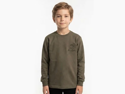Toptan TANEM KİDS Nature Baskılı Erkek Sweat  KAHVERENGİ - Beniz Bebe