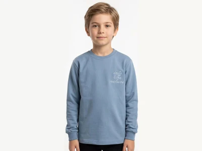 Toptan TANEM KİDS Nature Baskılı Erkek Sweat  MAVİ - Beniz Bebe