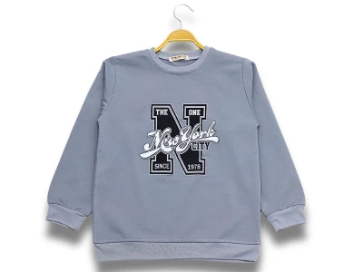 Toptan DIGIDIK KİDS New York Baskılı 2 İp Erkek Sweat  - Toptan Çocuk Giyim Beniz Kids