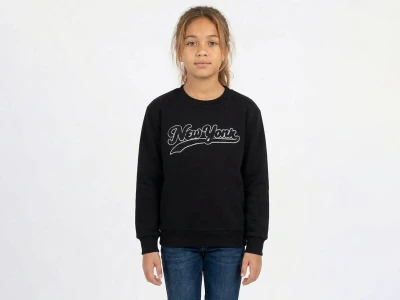 Toptan İ-CAN New York Nakışlı Kız Sweat - Toptan Çocuk Giyim Beniz Kids