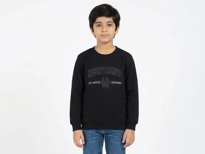 Toptan TANEM KİDS Newyork Baskılı Şardonlu 3 İp Erkek Çocuk Sweat SİYAH - Beniz Bebe