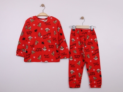 Noel Yılbaşı Desenli Unisex Pijama Takım
