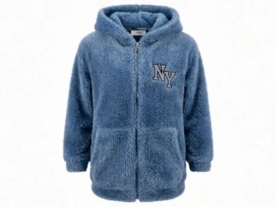 Toptan STAR POP Ny Nakışlı Well Soft Peluş Erkek Hırka - Toptan Çocuk Giyim Beniz Kids