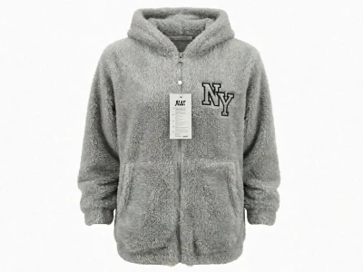 Toptan STAR POP Ny Nakışlı Well Soft Peluş Erkek Hırka - Toptan Çocuk Giyim Beniz Kids