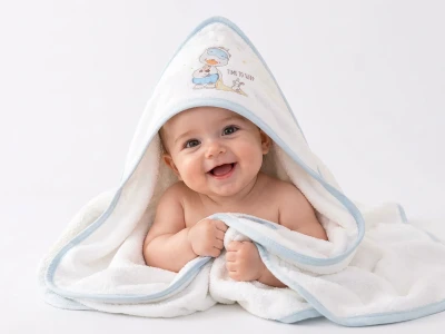 Toptan EKE BABY Ördek Detay Bebek Havlu - Toptan Çocuk Giyim Beniz Kids