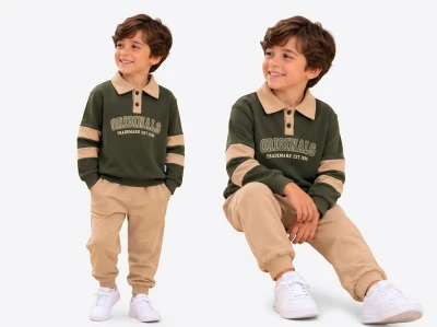 Toptan BICIR KİDS Original Baskılı Erkek Takım - Toptan Çocuk Giyim Beniz Kids