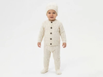 Toptan ÖZ-KA LİFE Örme Unisex 3'lü Bebek Takım - Toptan Çocuk Giyim Beniz Kids