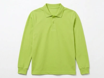 Toptan NZY Ortaokul Boy Fıstık Yeşili Renk Kıvrılmaz Polo Yaka Okul Lakos Sweat - Toptan Çocuk Giyim Beniz Kids