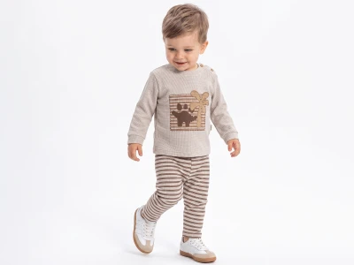 Palmiye Baskılı Erkek Bebe Takım
