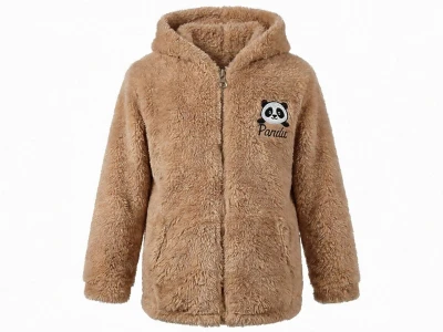 Toptan STAR POP Panda Nakışlı Well Soft Peluş Erkek Hırka - Toptan Çocuk Giyim Beniz Kids