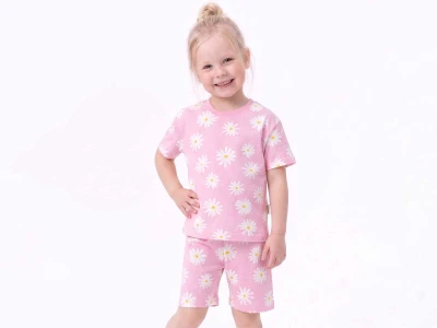Papatya Baskılı Kız Pijama Takım 