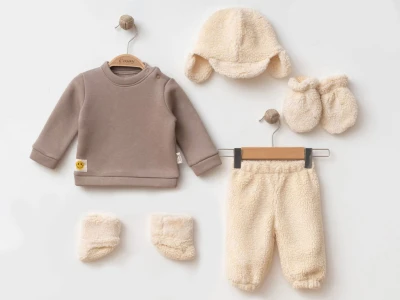 Toptan COŞAY BABY Peluş 5'li Bebek Takım - Toptan Çocuk Giyim Beniz Kids