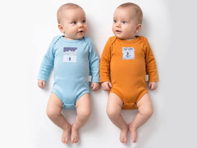 Toptan BOM-BİBO Penguen Desenli Erkek Bebe Çıtçıtlı Badi  - Toptan Çocuk Giyim Beniz Kids
