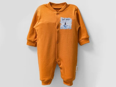 Toptan BAM-BİNO Penguen Desenli Erkek Bebe Tulum Model-2 - Beniz Bebe