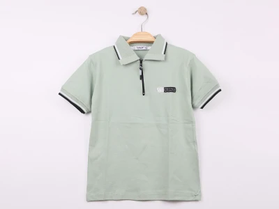 Polo Yakalı Truing Baskılı Erkek Tişört