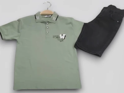 Polo Yakalı W Baskılı Erkek Takım