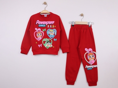 Powerpuff Baskılı Kız Takım 2ip Şardonlu