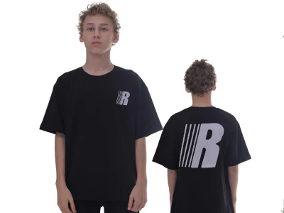 R Baskılı Erkek Oversize Erkek Tişört