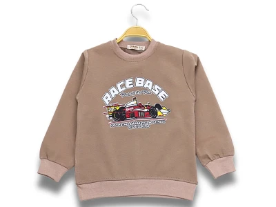 Toptan DIGIDIK KİDS Race Baskılı 2 İp Erkek Sweat  - Toptan Çocuk Giyim Beniz Kids
