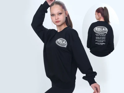 Toptan VIZVIZ Relax Armalı 2 İp Kız Sweat  - Toptan Çocuk Giyim Beniz Kids