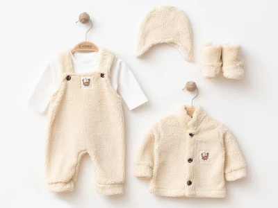 Toptan COŞAY BABY Şapkalı 5'li Erkek Bebek Takım - Toptan Çocuk Giyim Beniz Kids